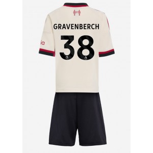 Fotbalové Dres Liverpool Ryan Gravenberch #38 Dětské Venkovní Oblečení 2025-26 Krátký Rukáv (+ trenýrky)